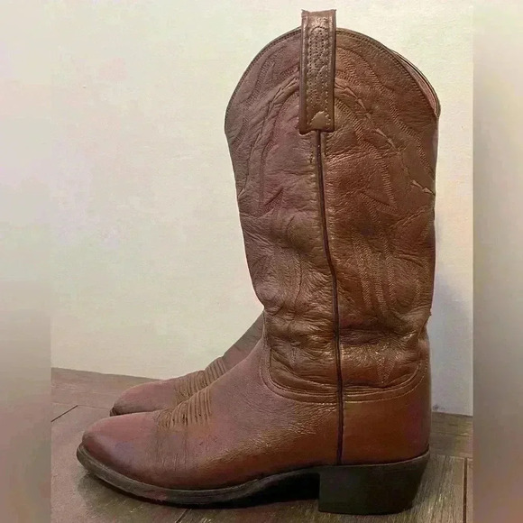 Lucchese Other - Lucchese 2000 Brown Leather Cowboy Western Boots Mens size 8.5